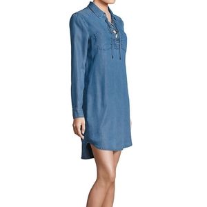 PAIGE Billie blue chambray shirt dress sz sm